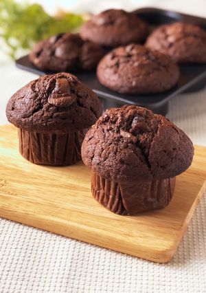 バレンタインにHMで！濃厚チョコマフィン-レシピのメイン写真