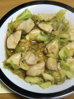 【めも】鶏胸肉とキャベツの酒蒸し照焼風-レシピのメイン写真