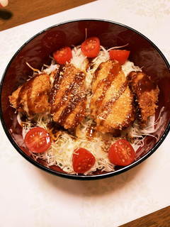 サラダチキンでソースカツ丼♡-レシピのメイン写真