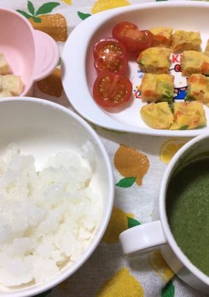 9ヶ月☆ごはん たまごやき ポタージュ-レシピのメイン写真