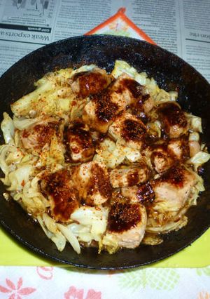 豚ロース＋キャベツのアヒージョ炒め-レシピのメイン写真