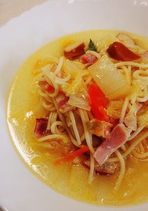 ホットクックで★お手軽スープパスタ-レシピのメイン写真