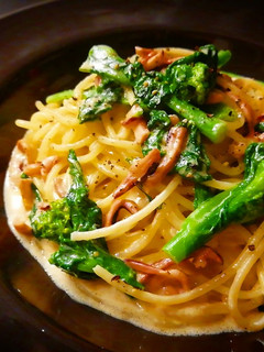 プロ直伝!塩辛と菜の花のクリームパスタ-レシピのメイン写真