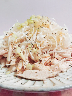 鶏むね肉でピリ辛蒸し鶏【減塩】-レシピのメイン写真