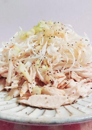 鶏むね肉でピリ辛蒸し鶏【減塩】-レシピのメイン写真