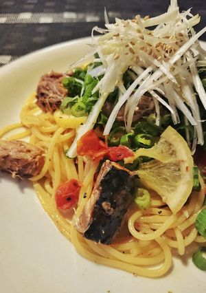 簡単だけど美味しい✨サバ缶パスタ！！-レシピのメイン写真