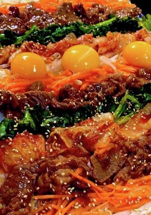 ホットプレートで簡単石焼きビビンバ-レシピのメイン写真