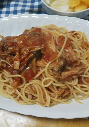 おでんリメイク トマトソース パスタ-レシピのメイン写真