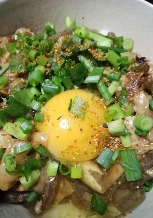 牛脂注意、病みつき土手鍋丼-レシピのメイン写真