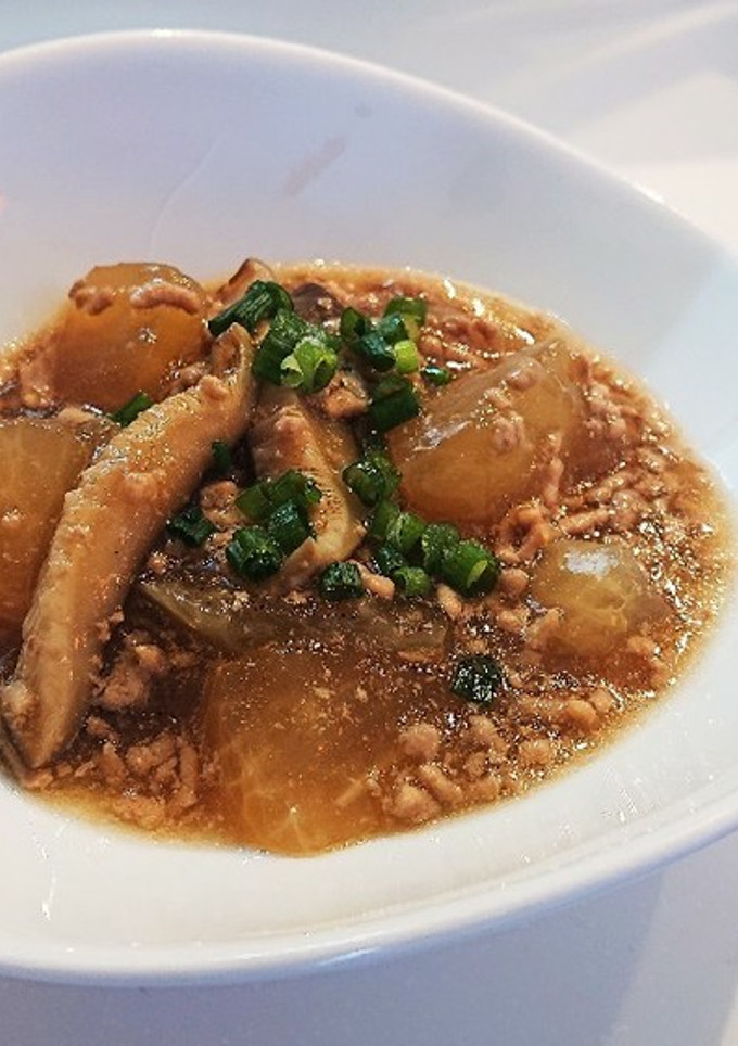 大根とひき肉の煮物！それに干し椎茸！！-レシピのメイン写真