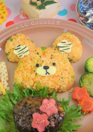 節分 簡単可愛い ハンバーグプレート-レシピのメイン写真