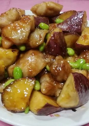 サツマイモと鶏もも肉の甘辛炒め-レシピのメイン写真