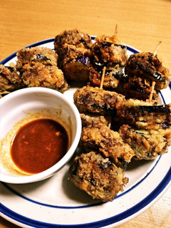 ナスの肉みそ串揚げ-レシピのメイン写真