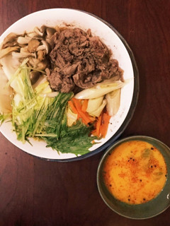 1人分レンチンで作る牛肉すき焼Q鍋-レシピのメイン写真