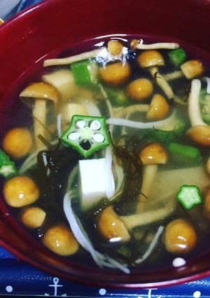簡単！なめこオクラもずくスープ-レシピのメイン写真