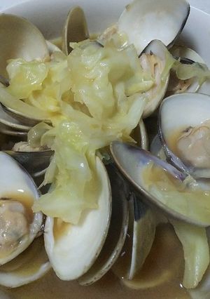 はまぐりと春キャベツの酒蒸し-レシピのメイン写真