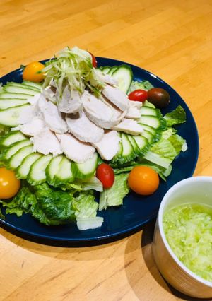 家でカンタン本格中華　蒸し鶏の葱ソース-レシピのメイン写真