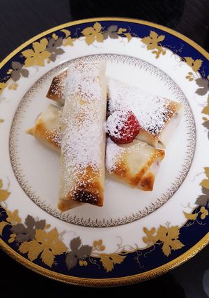 簡単バレンタイン♡チョコとフルーツの春巻-レシピのメイン写真