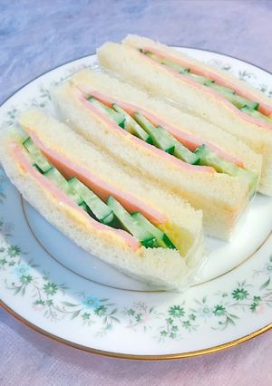 シンプル定番！ハム胡瓜のサンドイッチ-レシピのメイン写真