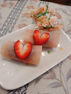 ひな祭りに~*いちご色の桜餅*-レシピのメイン写真