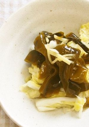白菜・ワカメ・生姜のさっぱり酢の物♪-レシピのメイン写真