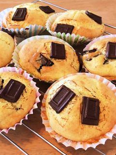 簡単!HMと米油でふんわりチョコマフィン-レシピのメイン写真