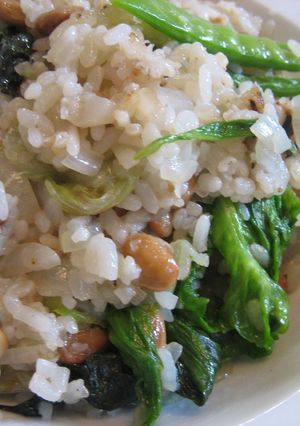 納豆とレタスのチャーハン-レシピのメイン写真