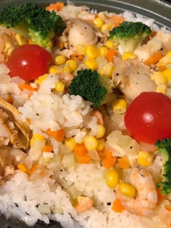 ワンパン!お手軽シーフードピラフ-レシピのメイン写真