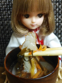 リカちゃん♡玉葱人参薩摩揚げ塩昆布スープ-レシピのメイン写真