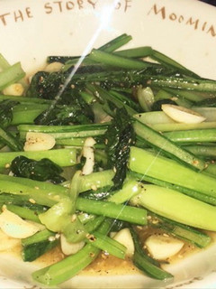小松菜とガーリックの胡麻油炒め-レシピのメイン写真