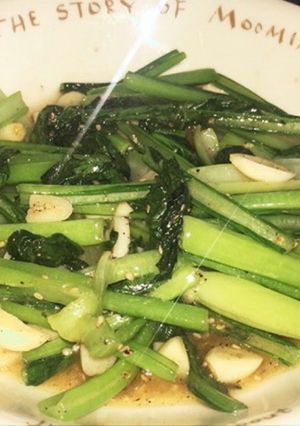 小松菜とガーリックの胡麻油炒め-レシピのメイン写真