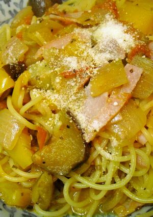 ベーコンとラタトゥイユのパスタ-レシピのメイン写真