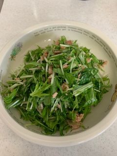 水菜とツナのサラダ-レシピのメイン写真