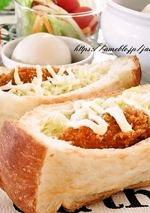 牡蠣フライとキャベツのポケットサンド-レシピのメイン写真