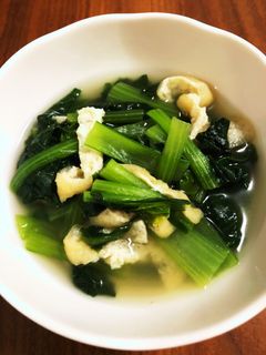 小松菜と油揚げの塩煮浸し-レシピのメイン写真