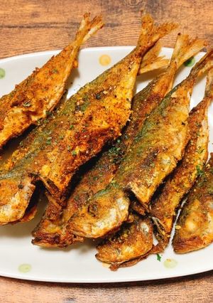 小あじの唐揚げ〜カレーチーズ風味〜-レシピのメイン写真
