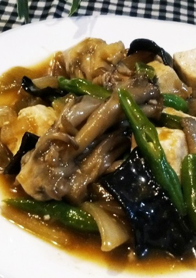 舞茸と豆腐のオイスターソース炒め-レシピのメイン写真