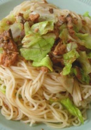 サバ味噌とレタスのそうめん-レシピのメイン写真