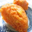 カラフル♪ 野菜ジュースでピザ風蒸しパン