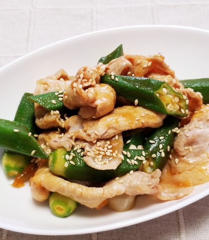 豚肉とオクラ♪柚子茶・コチュジャン和え by さっぽママ