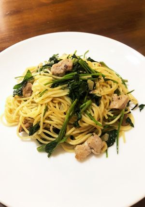 鶏肉と空芯菜のパスタ-レシピのメイン写真