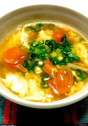 豆腐とトマトの卵入り中華スープ●生姜風味-レシピのメイン写真