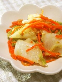 白菜・にんじんの胡麻和え♪-レシピのメイン写真