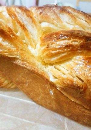 朝焼くだけ！パウンド型でデニッシュ食パン-レシピのメイン写真