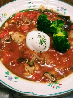 トマト缶で❗水炊き鍋の余りをトマト鍋に☺-レシピのメイン写真