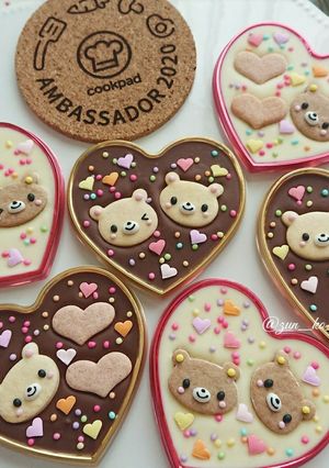 マンディアン風♪型抜きチョコクッキー乗せ-レシピのメイン写真