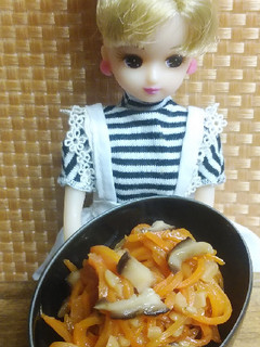 リカちゃん♡人参 椎茸 甘酢入り納豆炒め-レシピのメイン写真