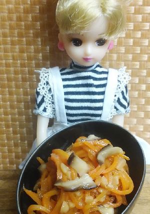 リカちゃん♡人参 椎茸 甘酢入り納豆炒め-レシピのメイン写真