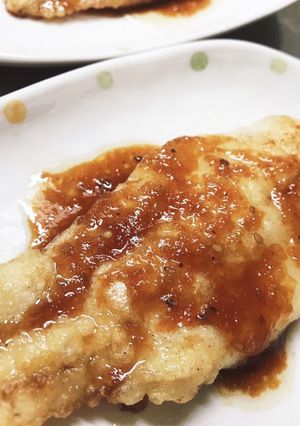 簡単！焼肉のタレで ヒラメのムニエル-レシピのメイン写真