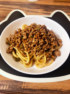 ひき肉ミンチの納豆焼きうどん-レシピのメイン写真